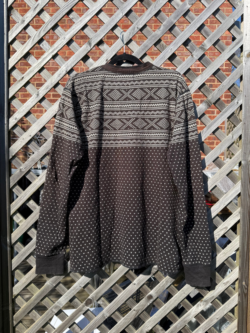 RRL Ralph Lauren Double RL Western Henley Long Sleeve Sweater