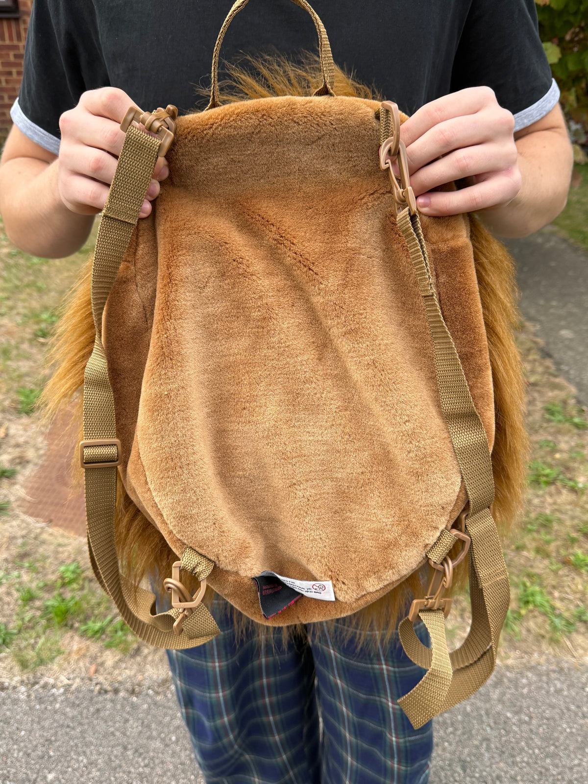 Vintage 1999 Star Wars Chewbacca Plush Faux Fur Backpack