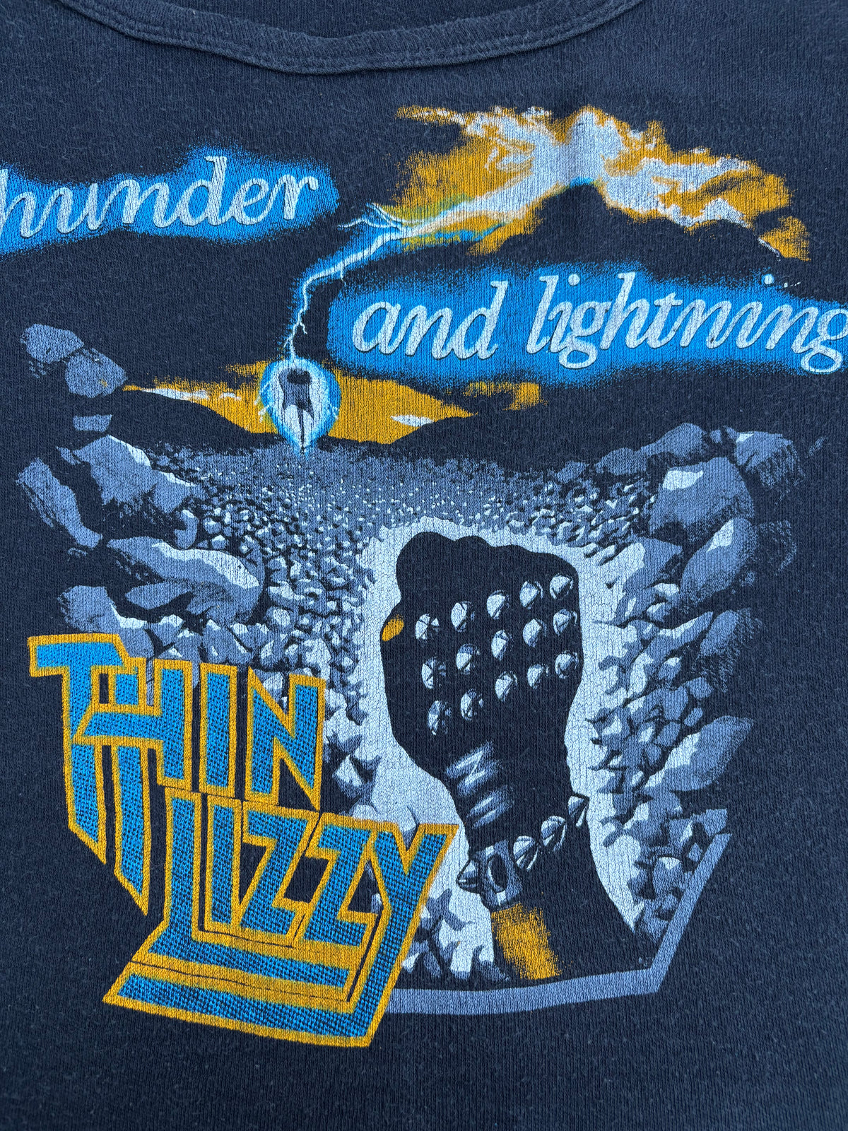 Vintage 1983 Thin Lizzy Thunder and Lightning Tour T-Shirt