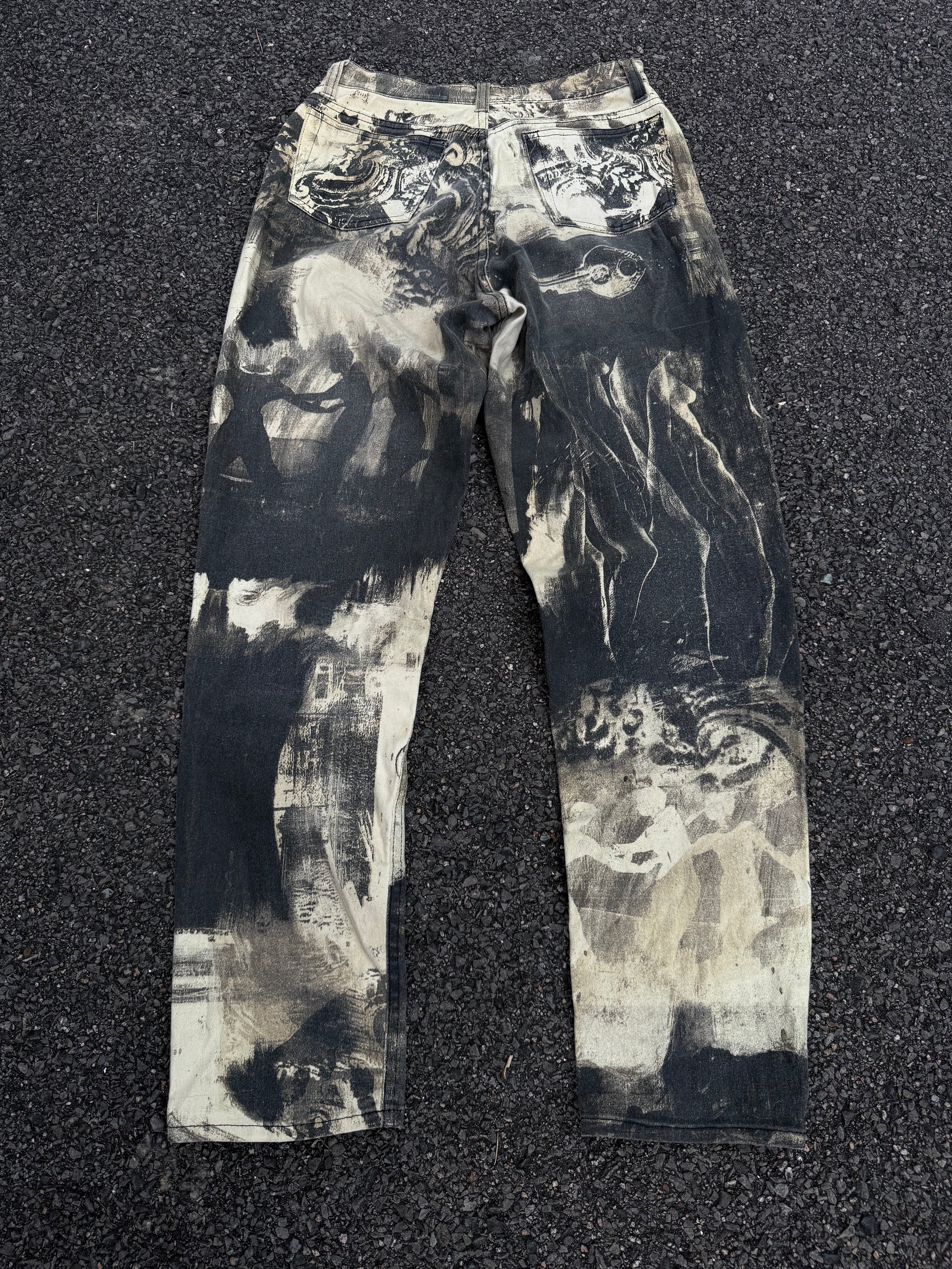 Roberto Cavalli F/W 1994 Renaissance Vintage Printed Pants