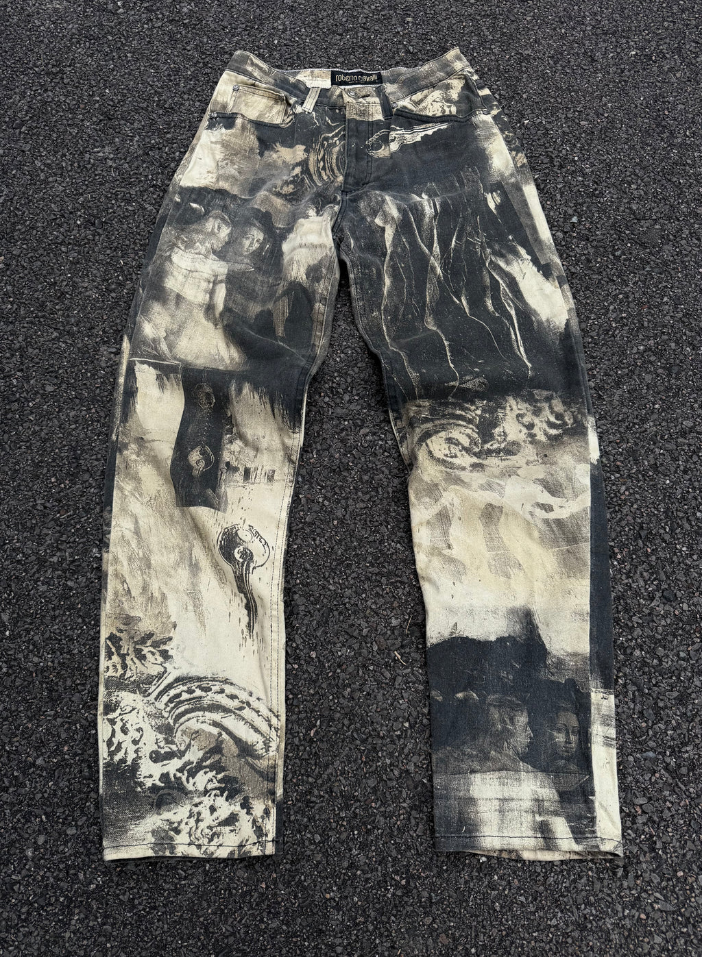 Roberto Cavalli F/W 1994 Renaissance Vintage Printed Pants