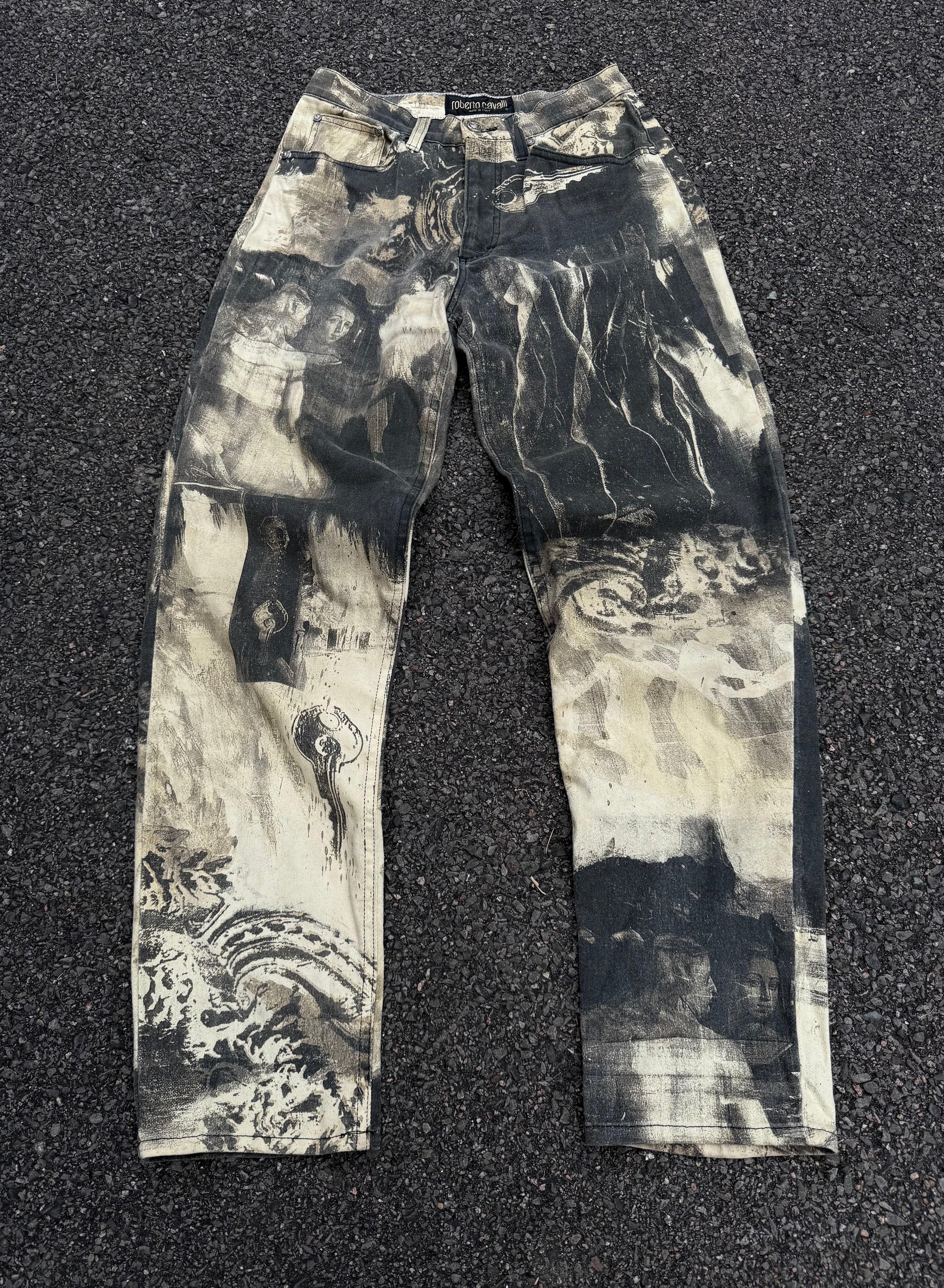 Roberto Cavalli F/W 1994 Renaissance Vintage Printed Pants