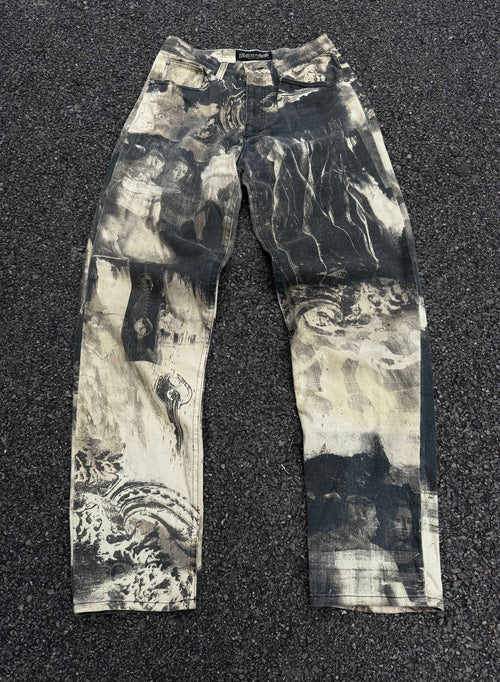Roberto Cavalli F/W 1994 Renaissance Vintage Printed Pants