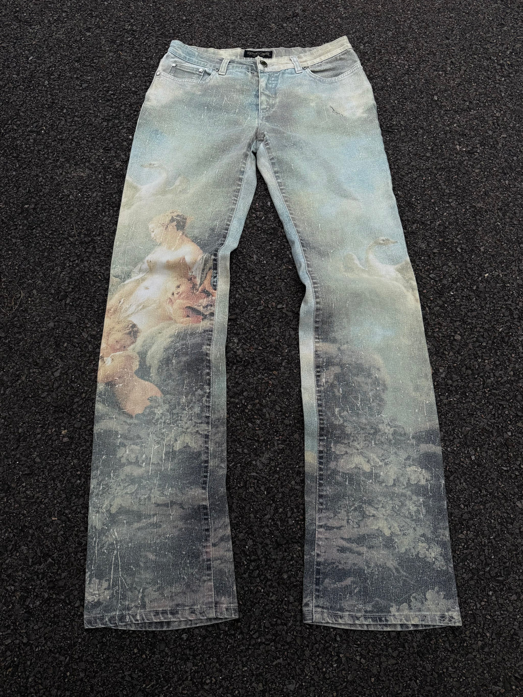Roberto Cavalli F/W 1994 Renaissance Vintage Printed
Flared Pants