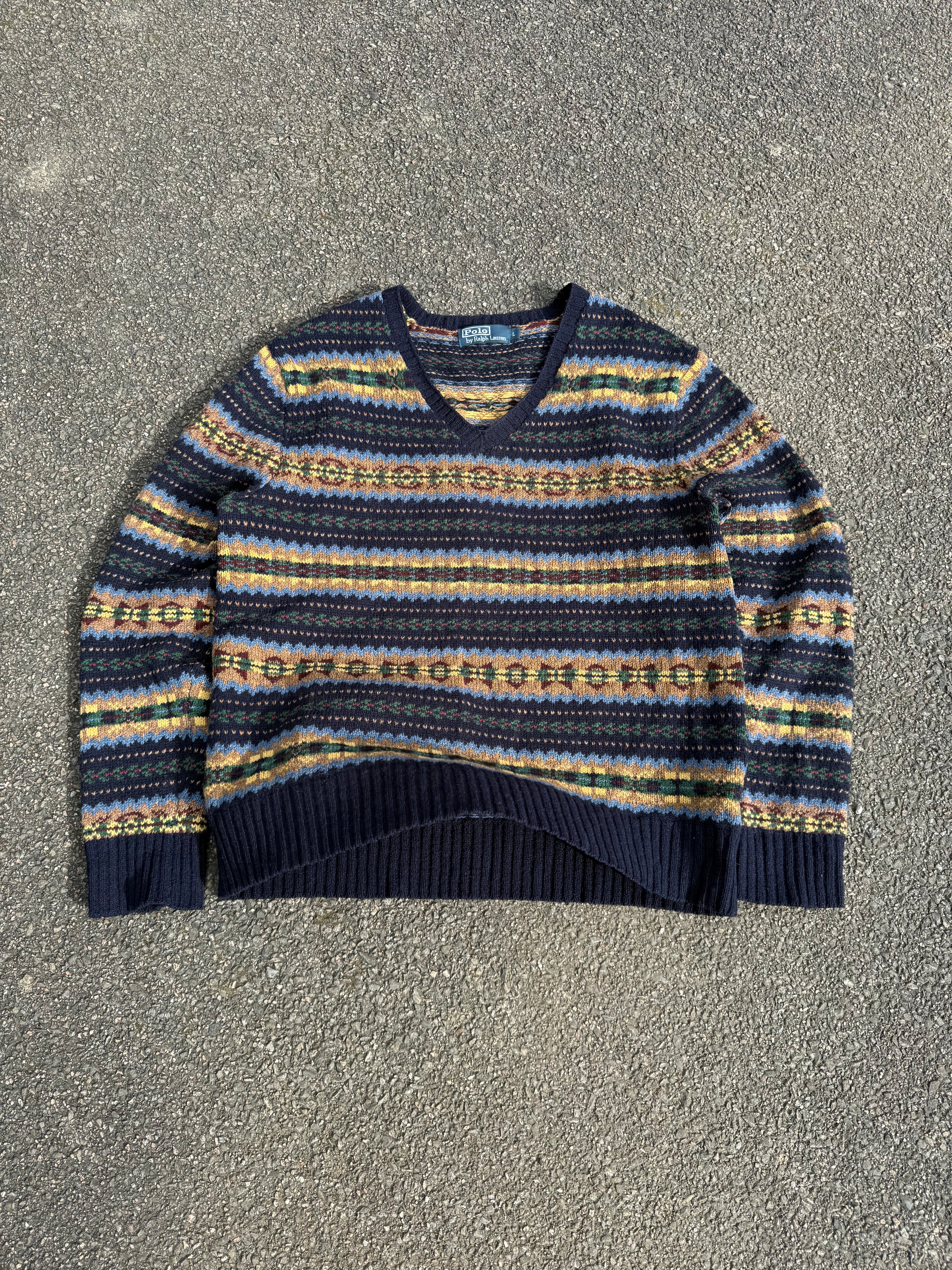Polo Ralph Lauren Vintage 2000s V-Neck Wool Sweater