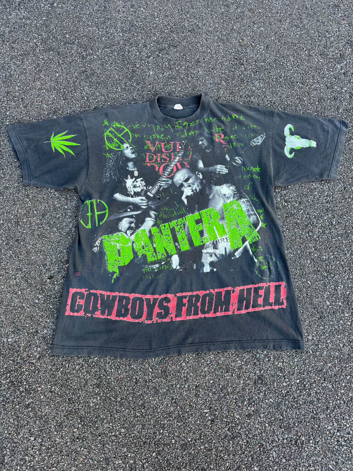 Vintage 1992 Pantera Cowboys From Hell All Over Print T-Shirt