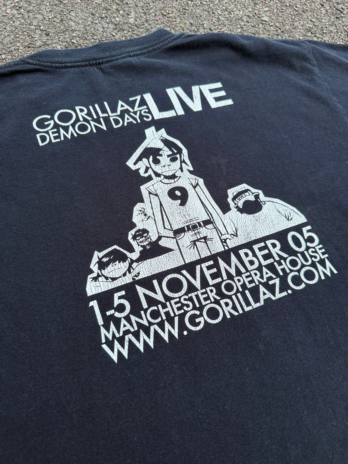 Vintage 2005 Gorillaz Demon Days Live Manchester T-Shirt