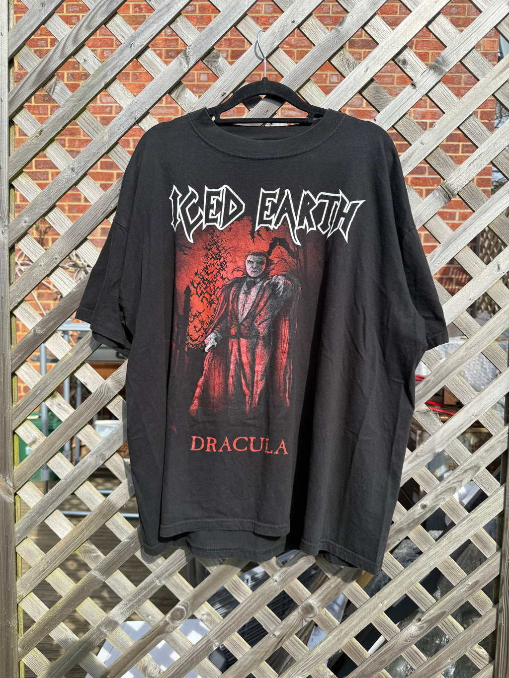 Vintage 2001 Iced Earth Dracula Horror Metal T-Shirt