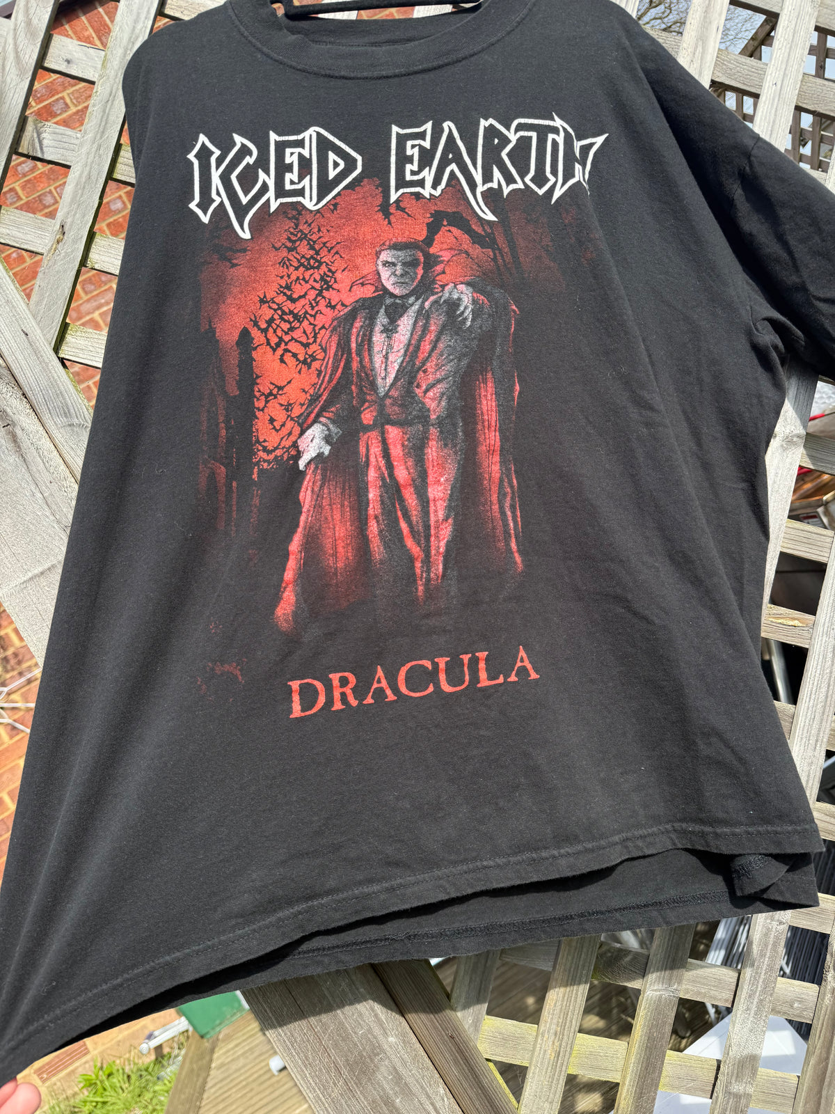 Vintage 2001 Iced Earth Dracula Horror Metal T-Shirt