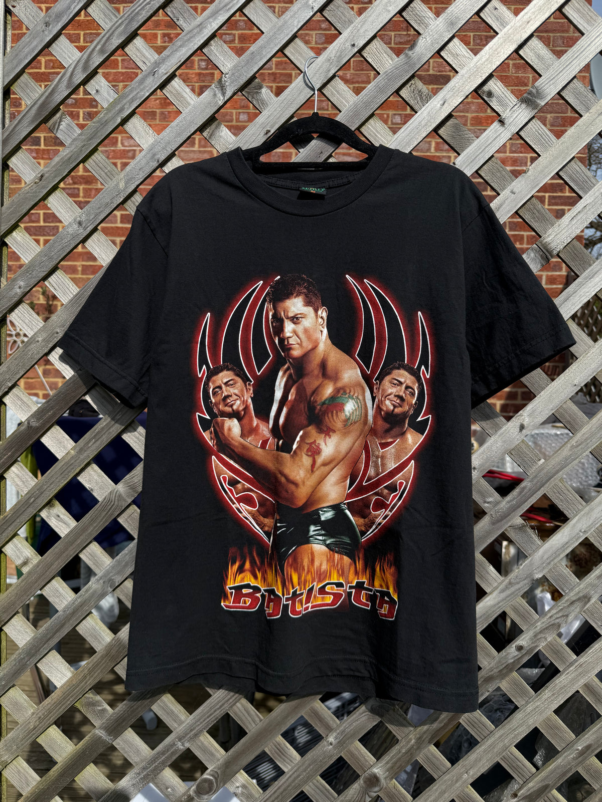 Vintage 2000s WWE Dave Batista "Unleashed" Graphic T-Shirt