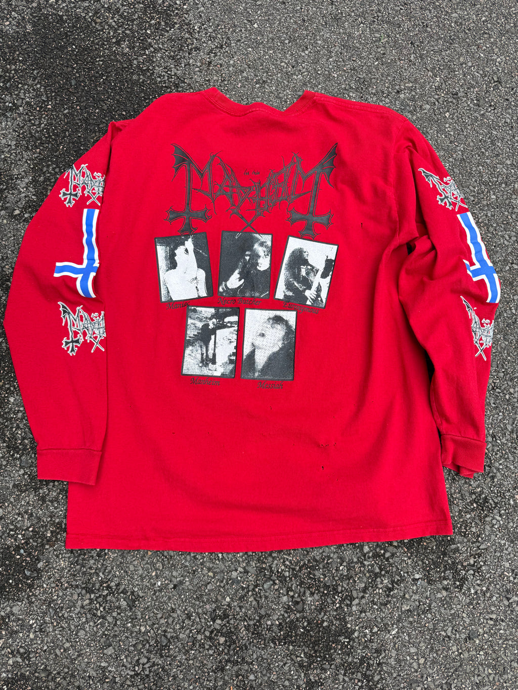 Vintage 2000s Mayhem Deathcrush Black Metal Long Sleeve Shirt