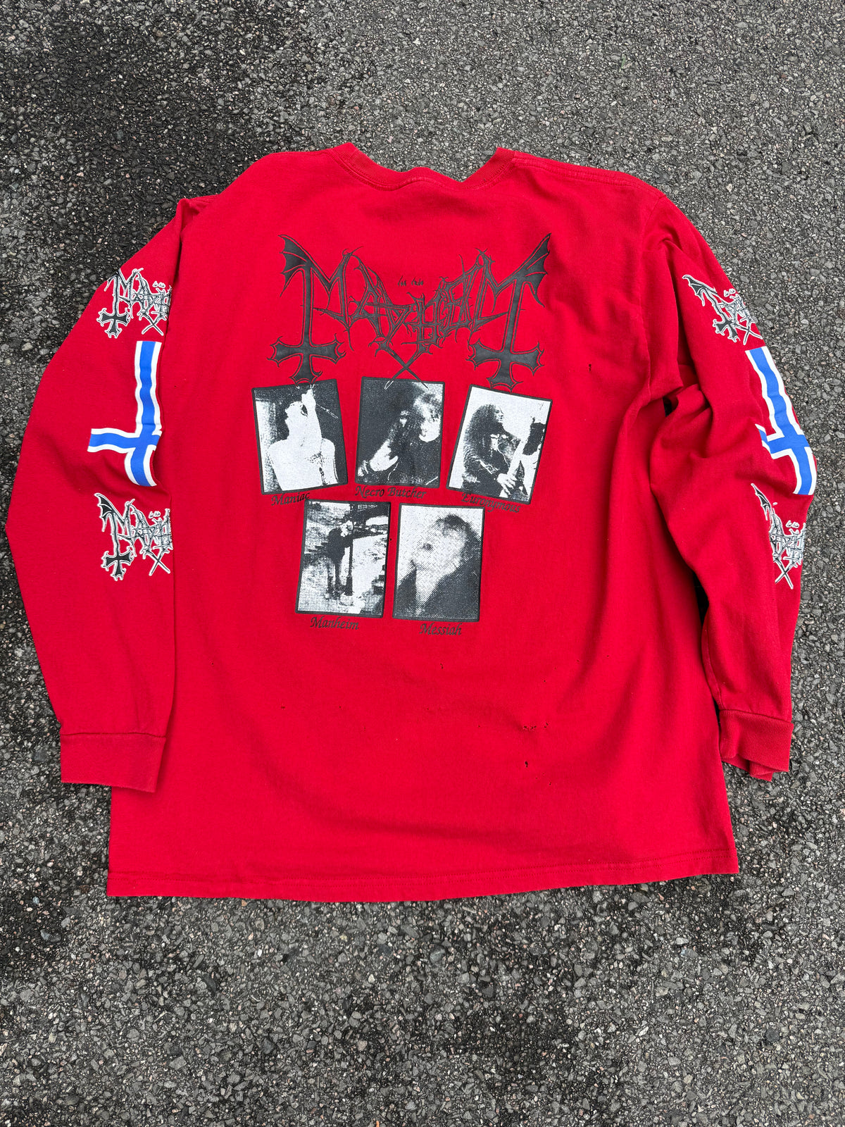 Vintage 2000s Mayhem Deathcrush Black Metal Long Sleeve Shirt