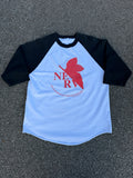 Vintage 90s Neon Genesis Evangelion NERV Anime 3/4 Raglan Shirt