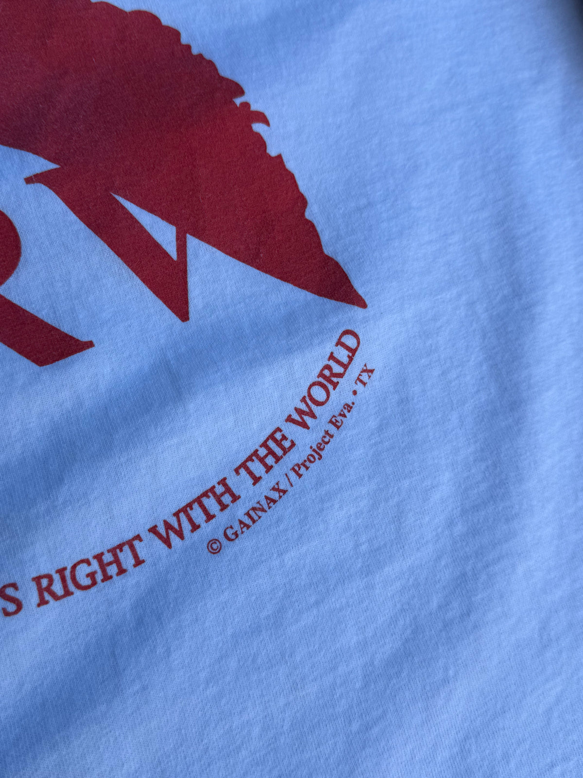 Vintage 90s Neon Genesis Evangelion NERV Anime 3/4 Raglan Shirt