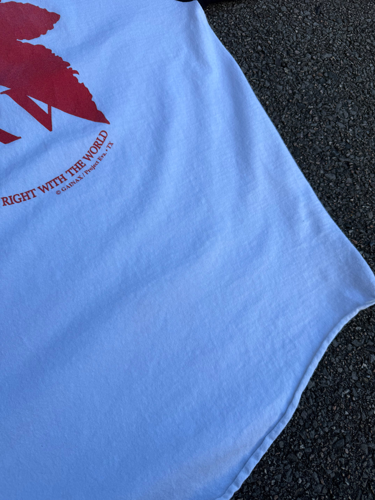 Vintage 90s Neon Genesis Evangelion NERV Anime 3/4 Raglan Shirt
