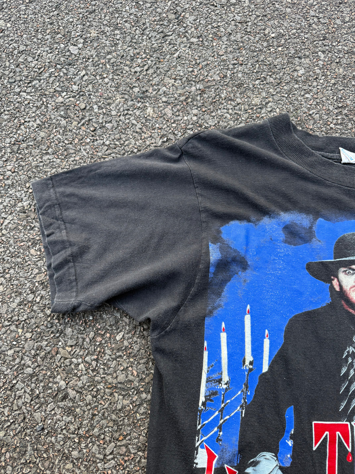 Vintage 1991 WWF The Undertaker European Rampage Tour T-Shirt
