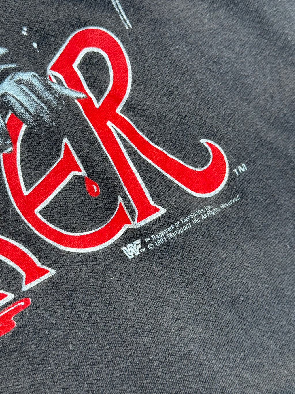 Vintage 1991 WWF The Undertaker European Rampage Tour T-Shirt