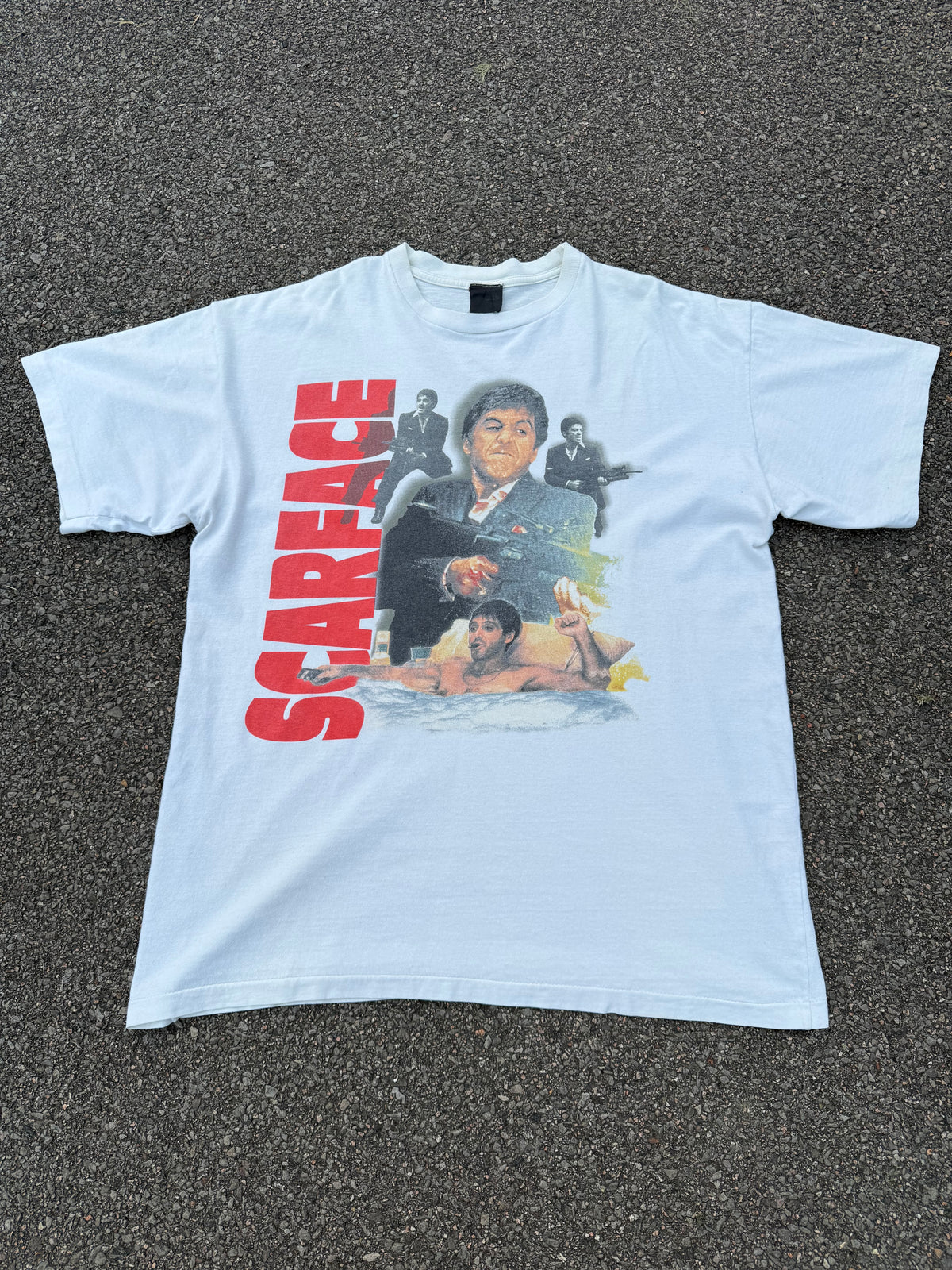 Vintage 90s Scarface Tony Montana Movie Graphic T-Shirt