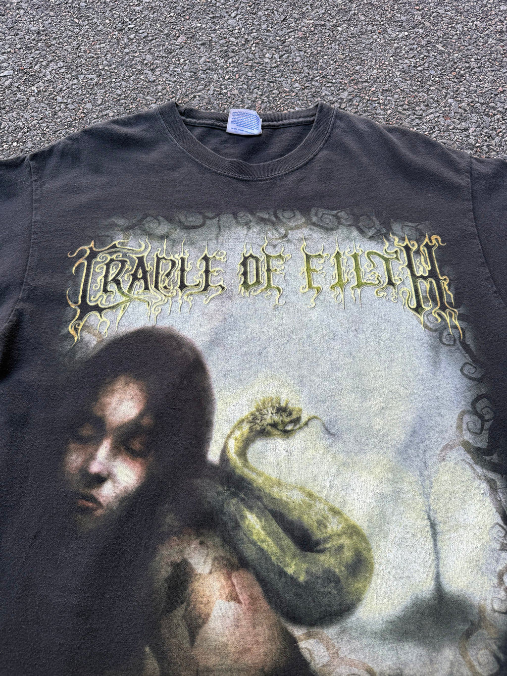 Vintage 2007 Cradle Of Filth Snake Graphic Rock Band T-Shirt