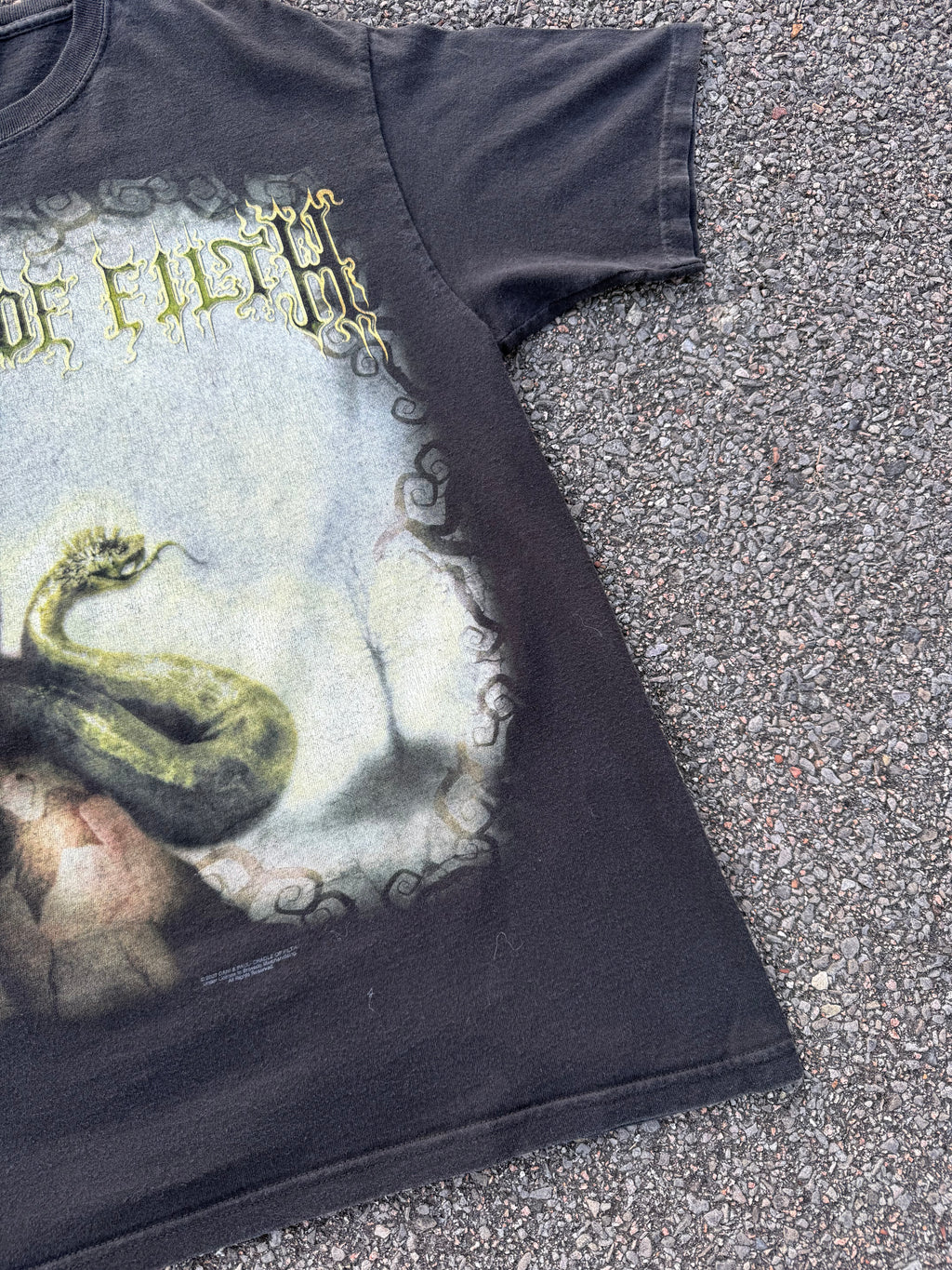 Vintage 2007 Cradle Of Filth Snake Graphic Rock Band T-Shirt
