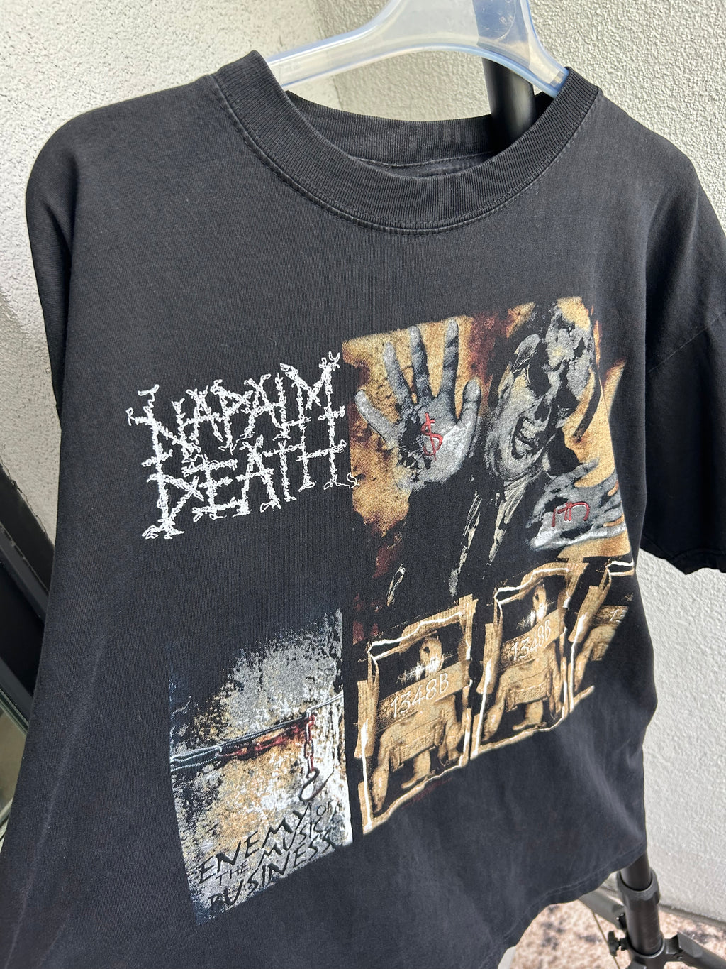 Vintage 2003 Napalm Death Enemy of the Music Business Rock Band T-shirt