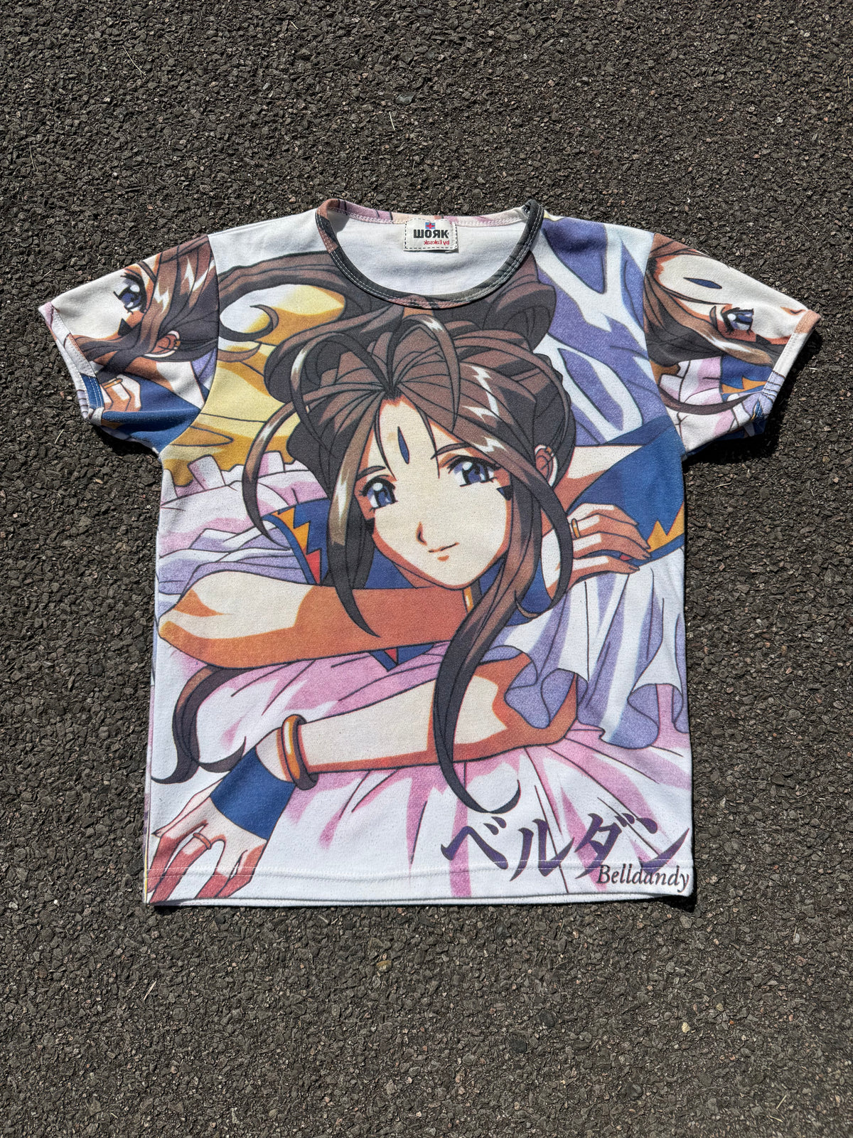 Vintage 90s Oh My Goddess Belldandy Anime Work All Over Print T-Shirt