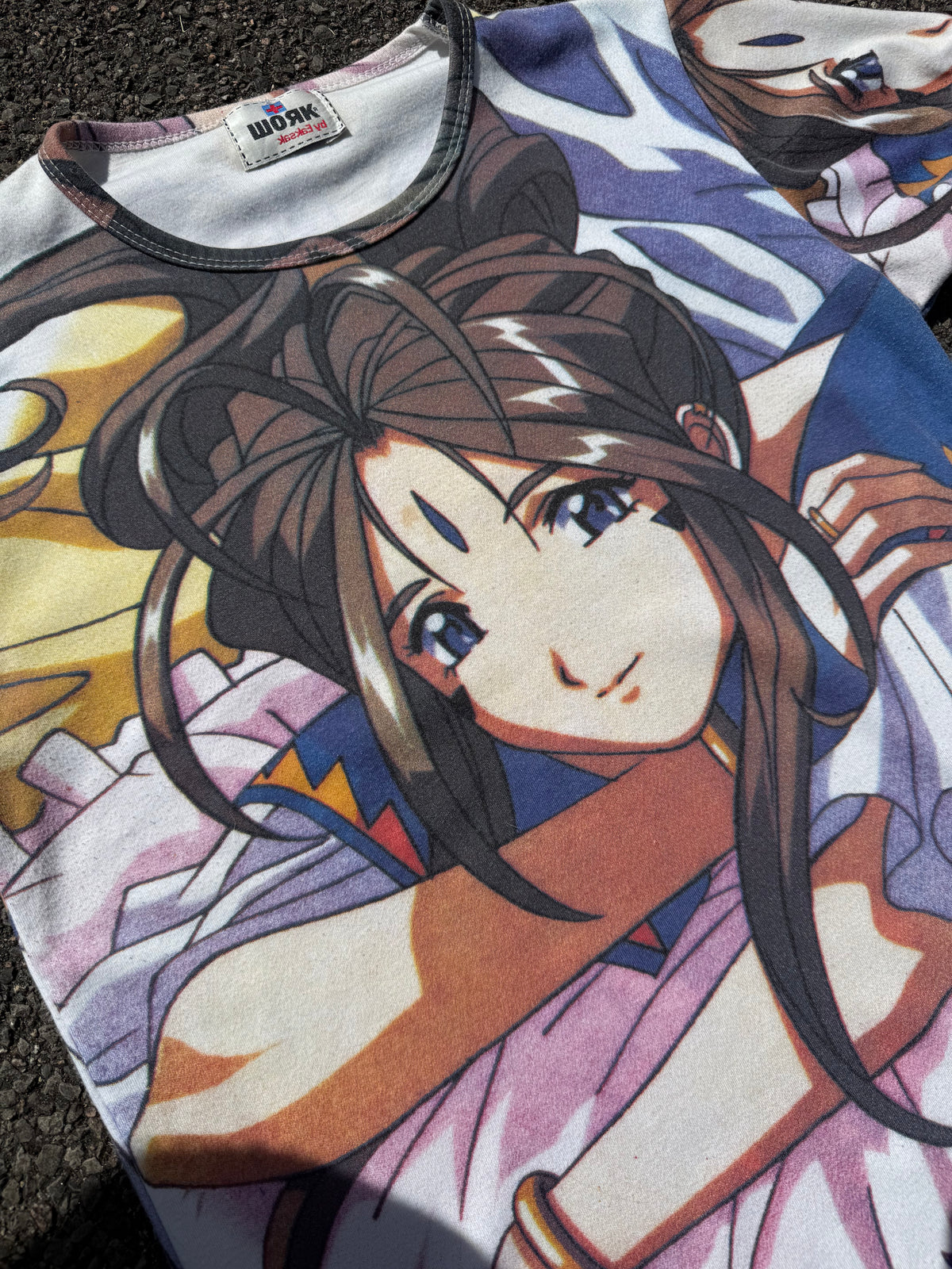 Vintage 90s Oh My Goddess Belldandy Anime Work All Over Print T-Shirt