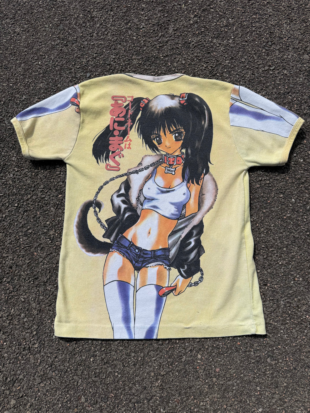 Vintage 90s Boom Anime Girl Graphic All Over Print T-Shirt