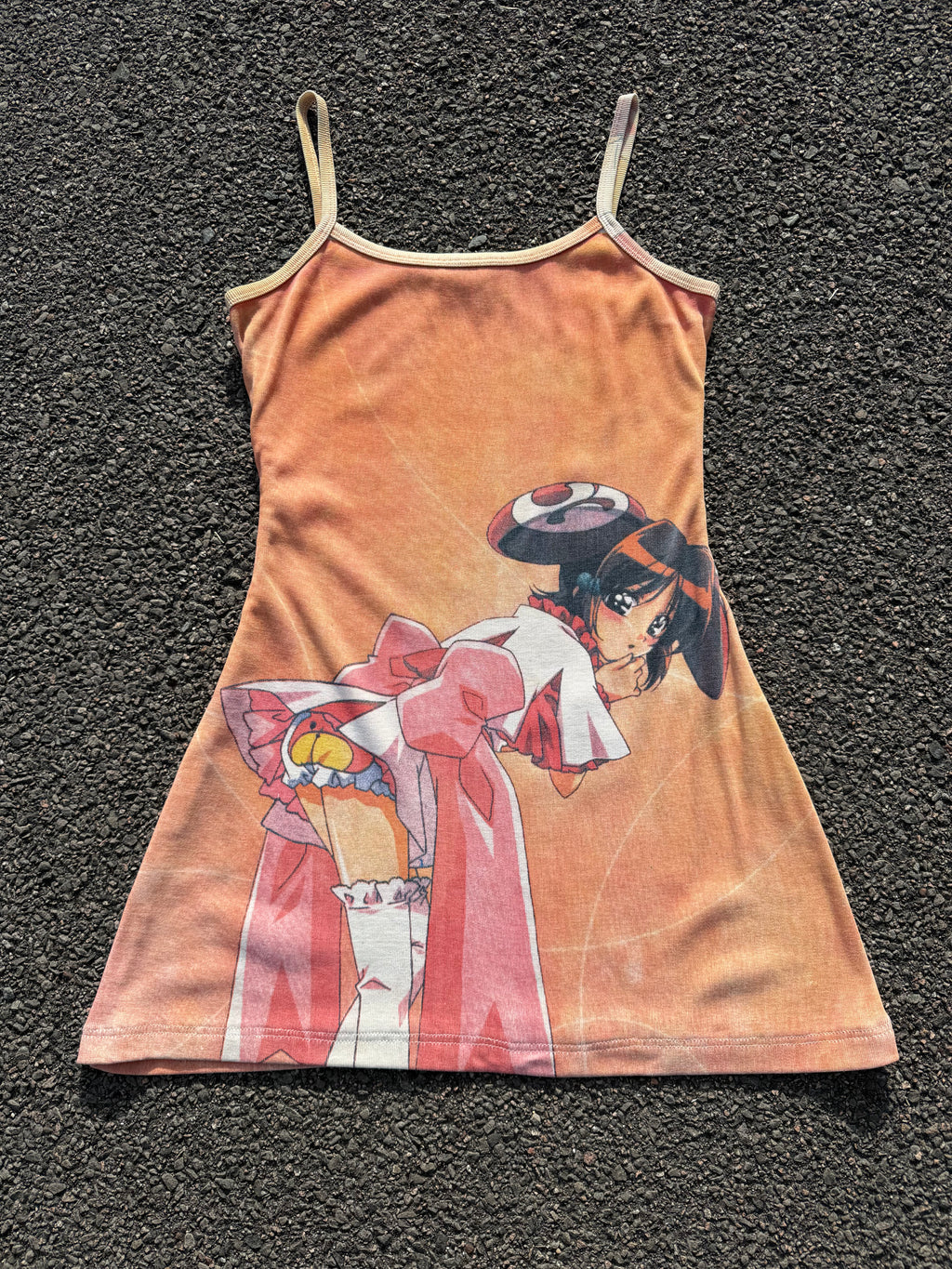 Vintage 90s Boom Anime Girl All Over Print Mini Cami Dress