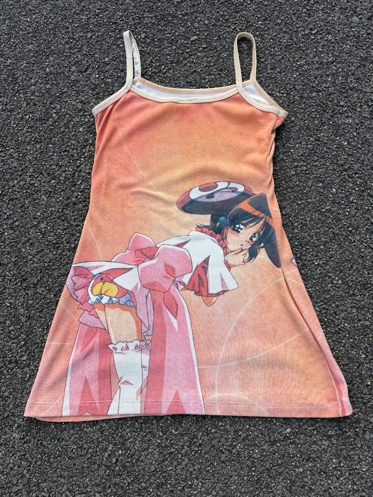 Vintage 90s Boom Anime Girl All Over Print Mini Cami Dress