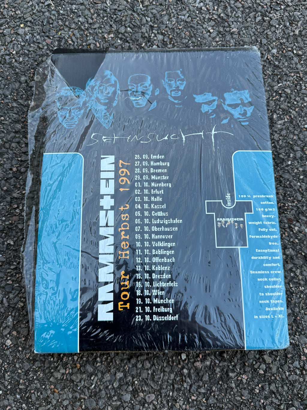 Vintage 1997 Rammstein Sehnsucht Rock Band T-Shirt + CD Box Deadstock