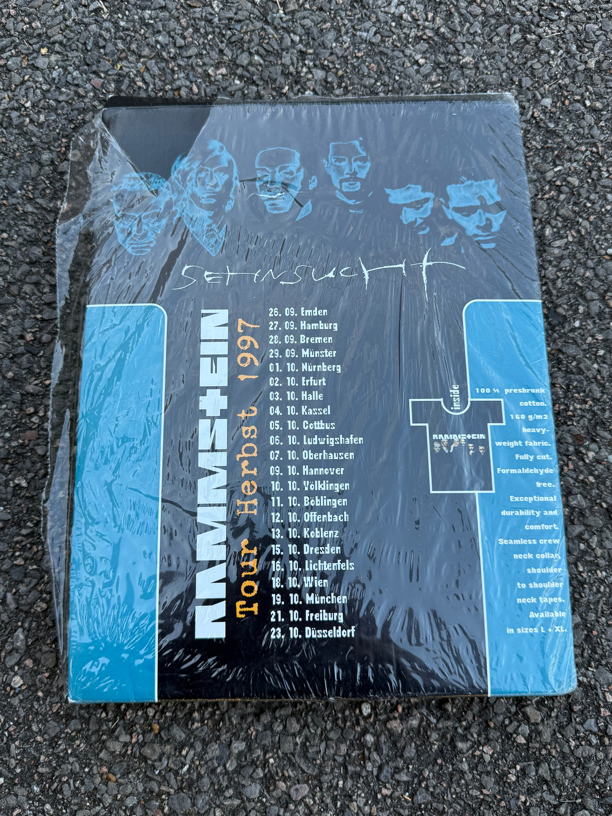 Vintage 1997 Rammstein Sehnsucht Rock Band T-Shirt + CD Box Deadstock