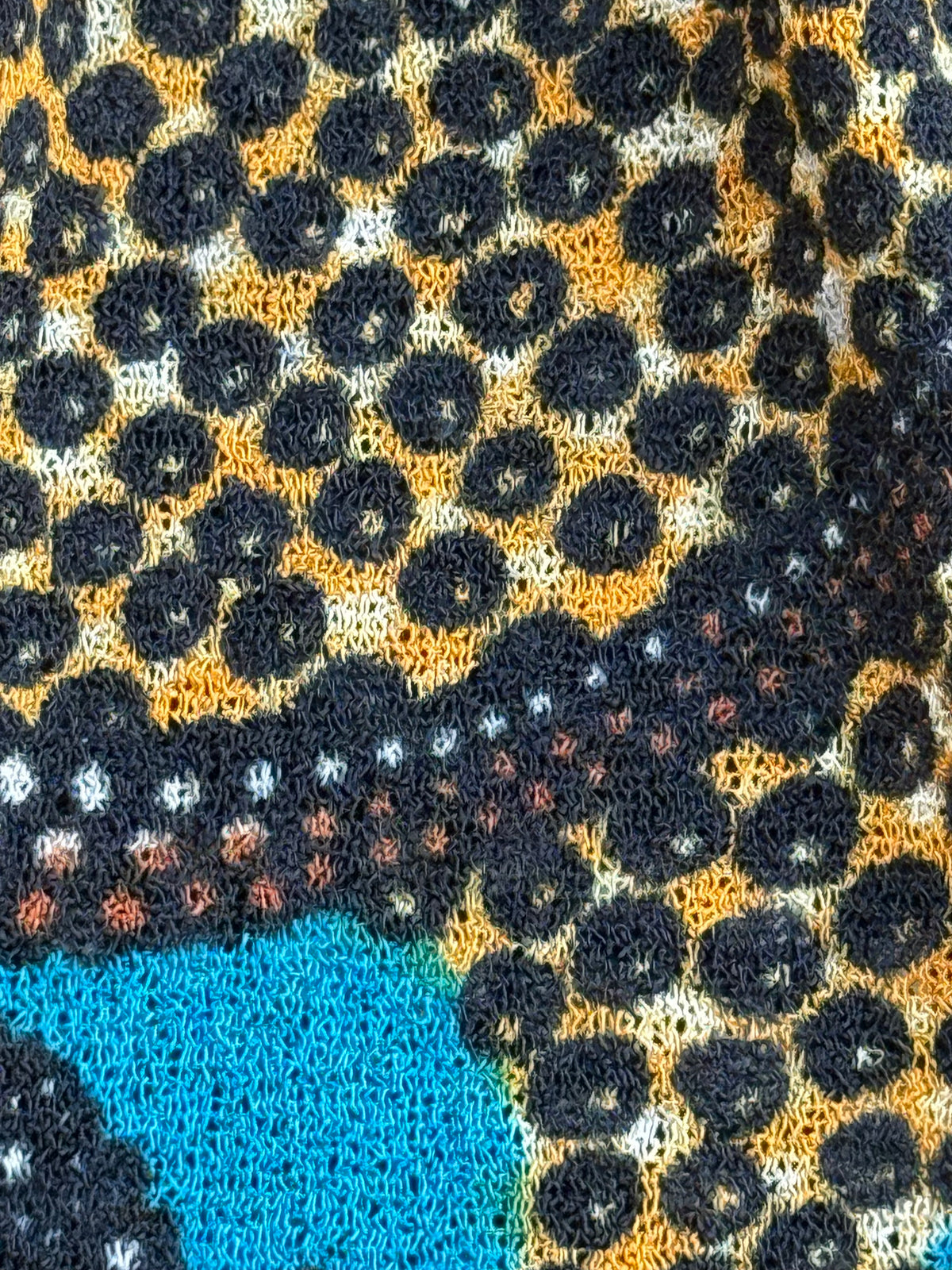 Jean Paul Gaultier Vintage 90s Tribal Circle Print Mesh Tank Top