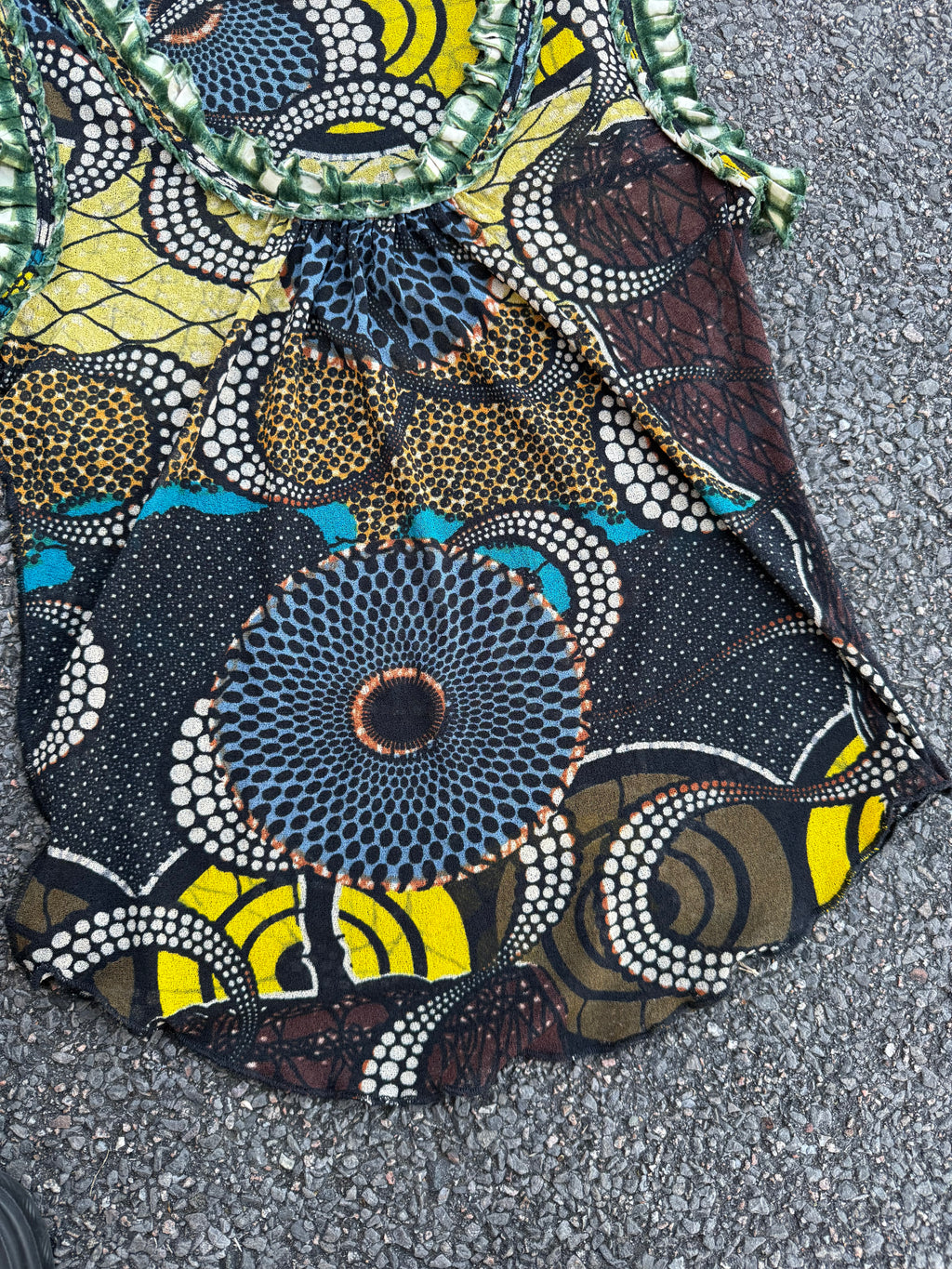 Jean Paul Gaultier Vintage 90s Tribal Circle Print Mesh Tank Top