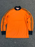 Vintage 70s Adidas Ventex Orange Black Long Sleeve Jersey Shirt