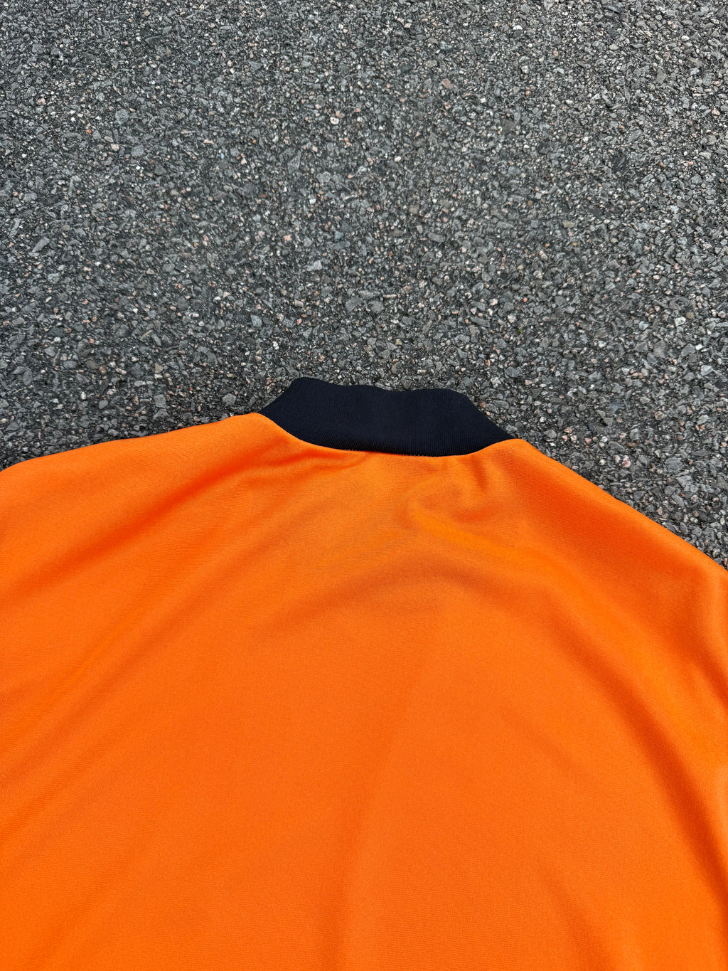 Vintage 70s Adidas Ventex Orange Black Long Sleeve Jersey Shirt