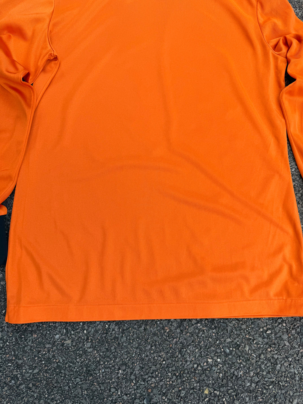 Vintage 70s Adidas Ventex Orange Black Long Sleeve Jersey Shirt
