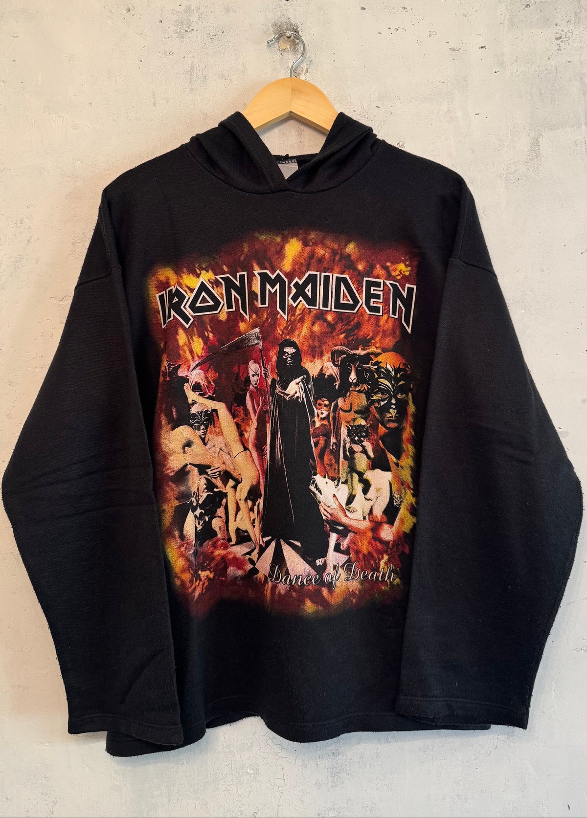 Vintage 2000s Iron Maiden Dance of Death Rock Band Hoodie