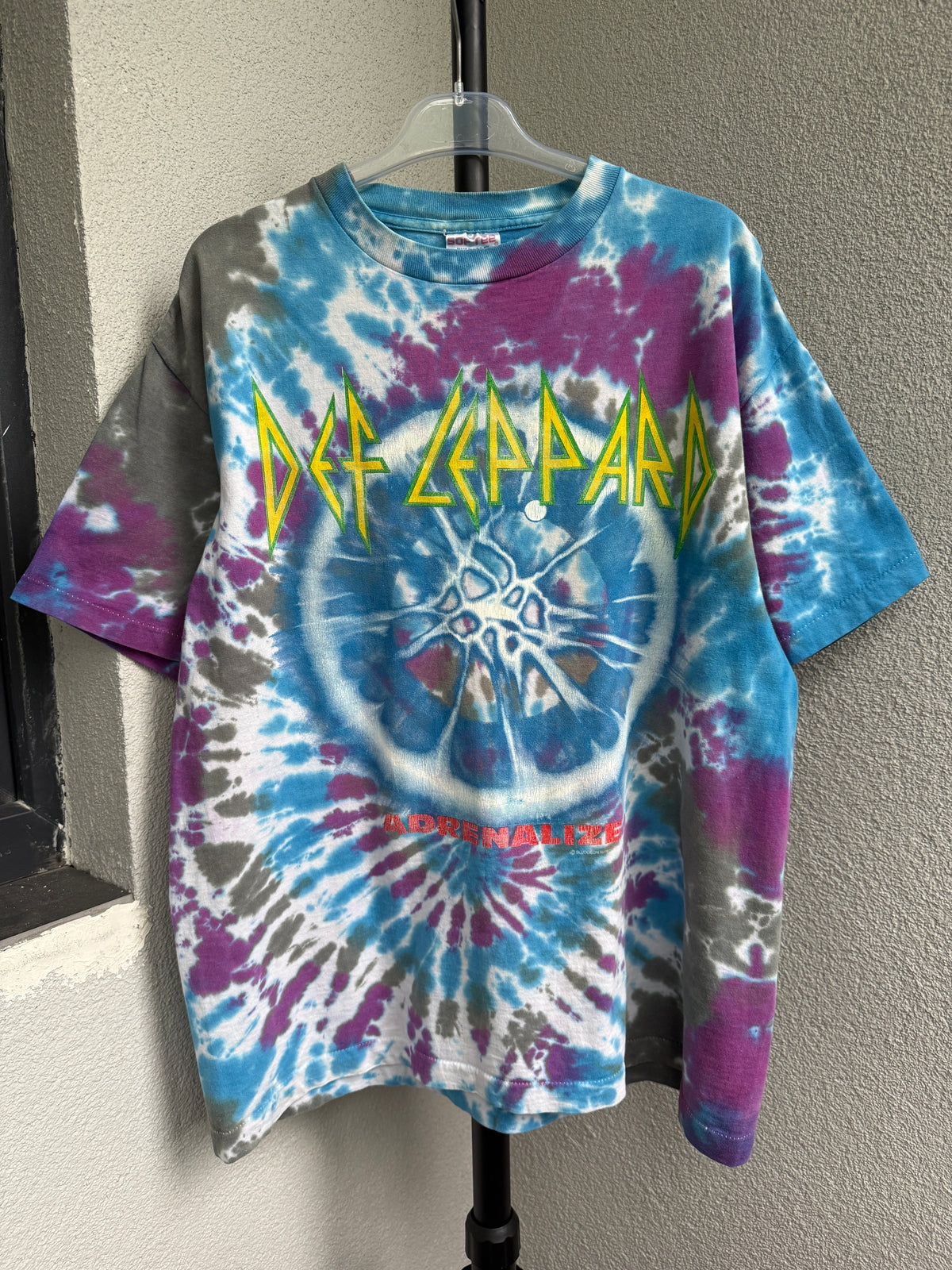 Vintage 90s Def Leppard Adrenalize Tie Dye Rock Band T-shirt