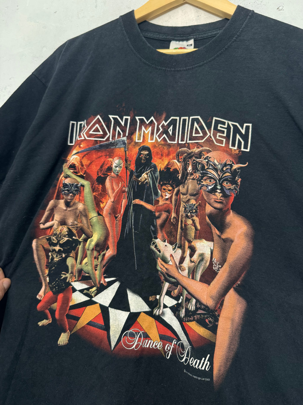 Vintage 2003 Iron Maiden Dance Of Death World Tour Rock Band T-Shirt