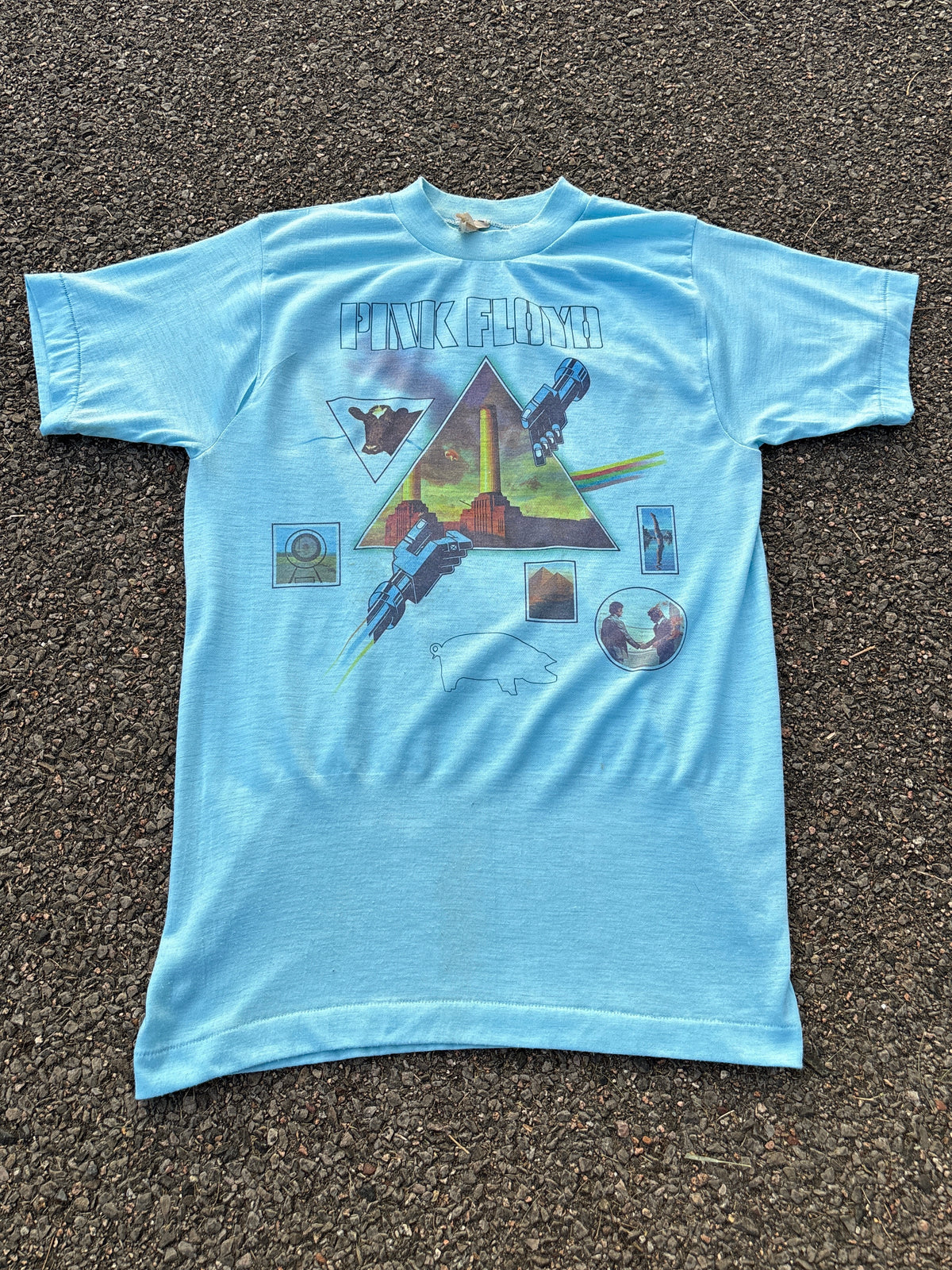 Vintage 1977 Pink Floyd Animals Rock Band Graphic T-Shirt