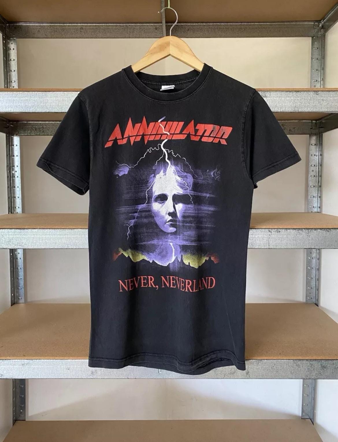 Vintage 90s Annihilator  Never Neverland Rock Band T-shirt Size M