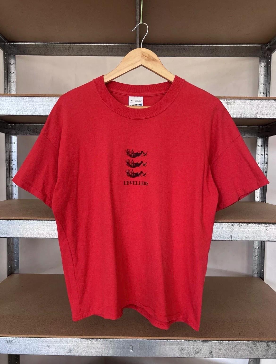 Vintage 90s The Levellers Rock Band “23” Leve11ers T-shirt Size M