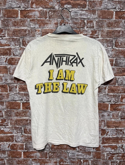 Vintage 1987 Anthrax Judge Dredd i am the law Rock Band Tshirt