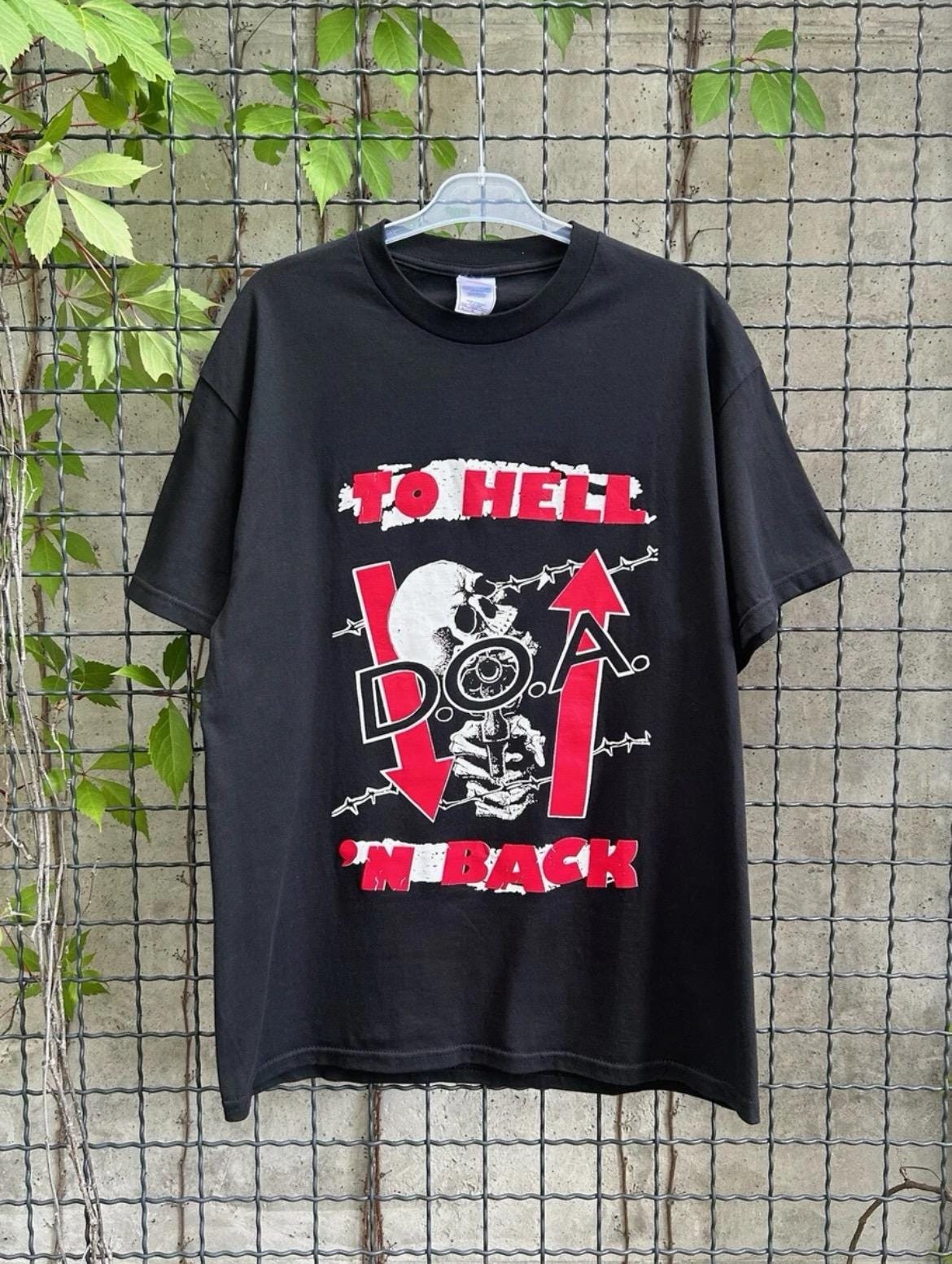 Vintage D.O.A. To Hell N Back Rock Band T-shirt Size L