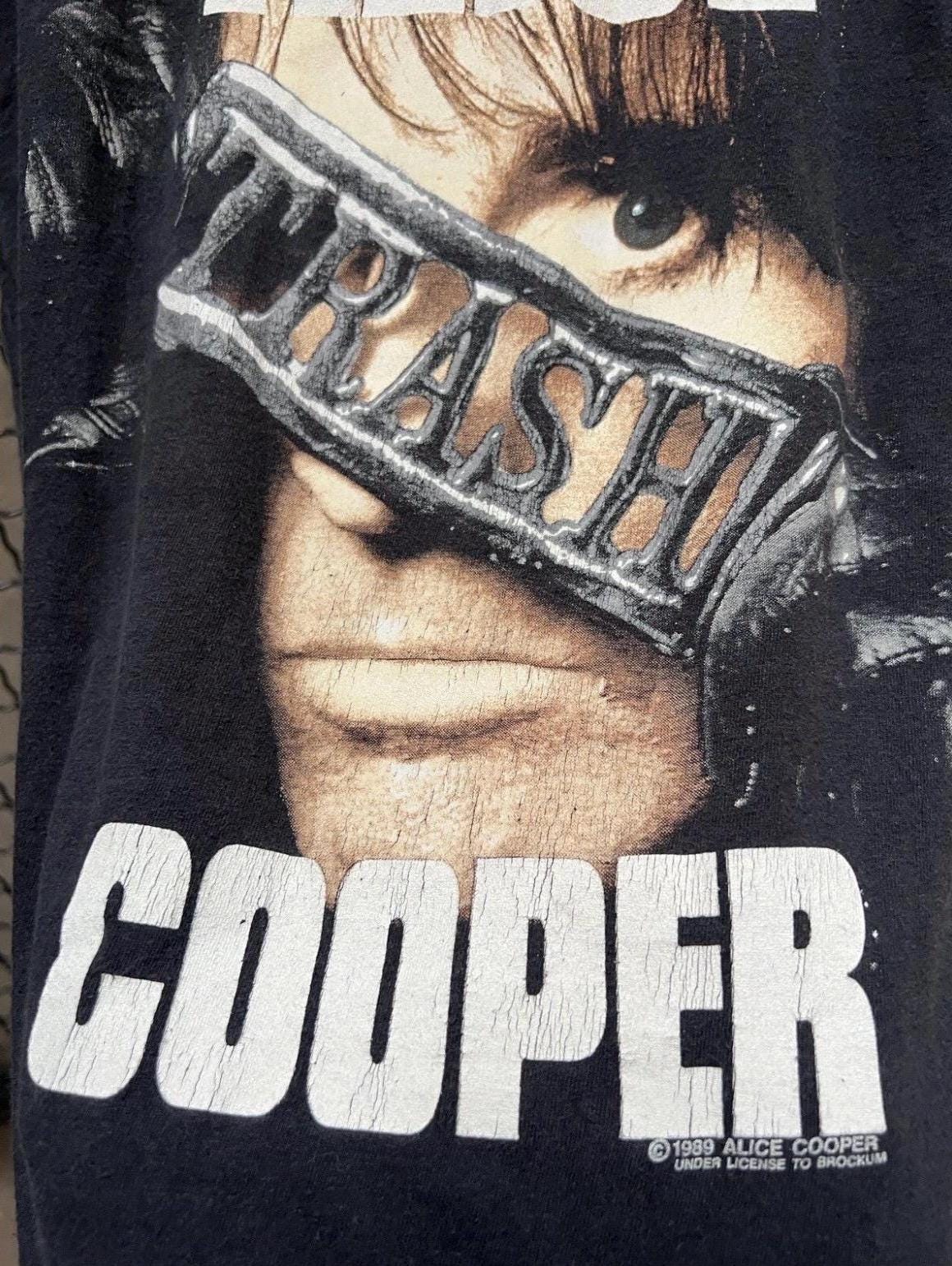 Vintage 1989 Tour Alice Cooper Rock Band T-shirt