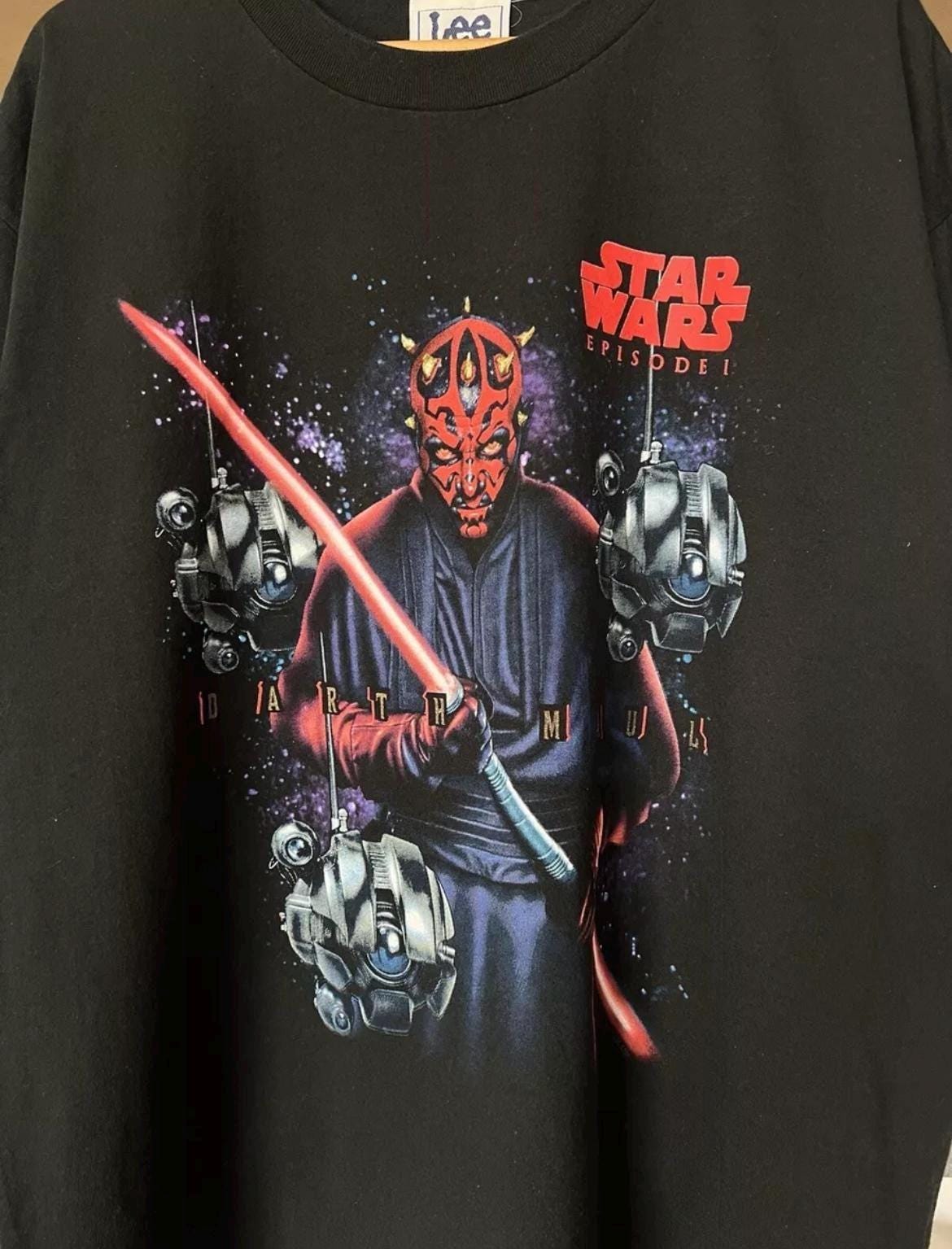 Vintage 90s Star Wars Darth Maul Episode 1 Movie Tshirt