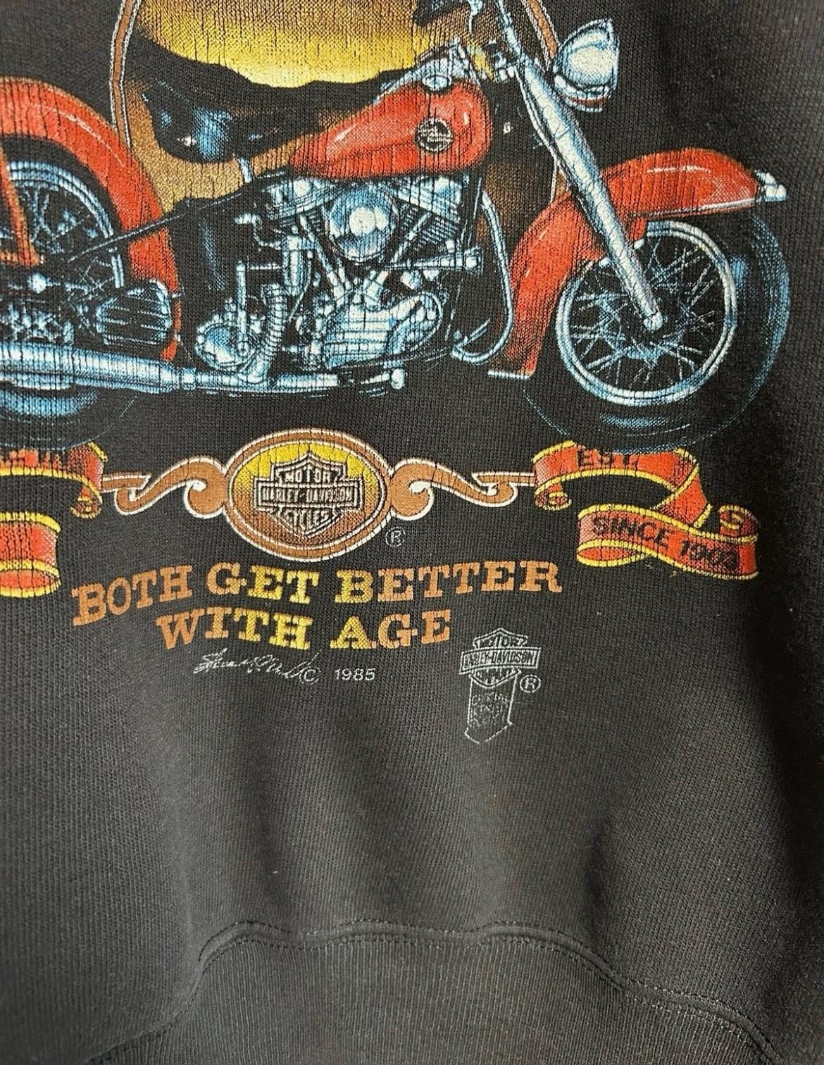 Vintage 1985 Harley Davidson Biker Sweatshirt 80s Size M