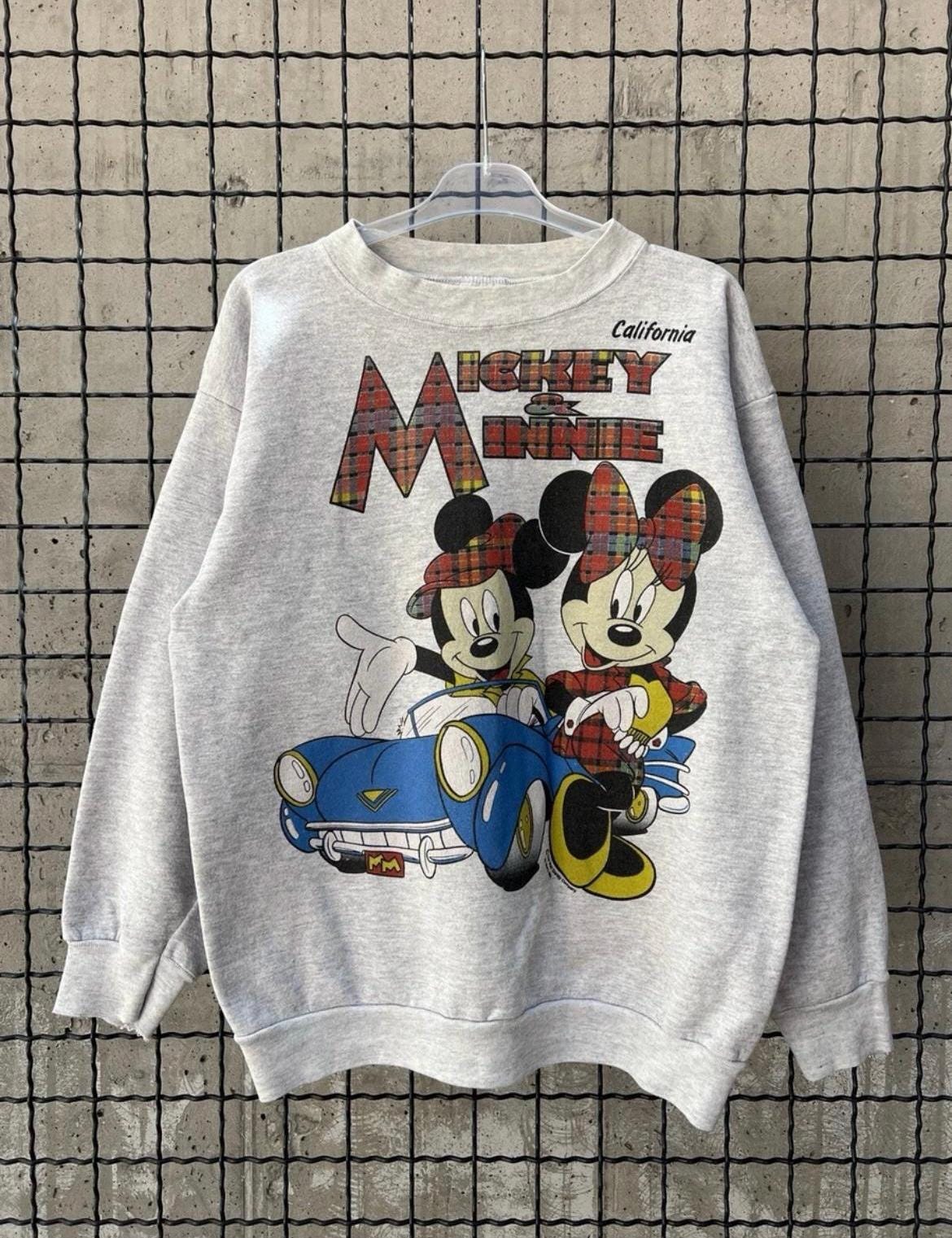 Vintage 90s Mickey Mouse & Minnie Mouse Cartoon Sweatshirt Size XL