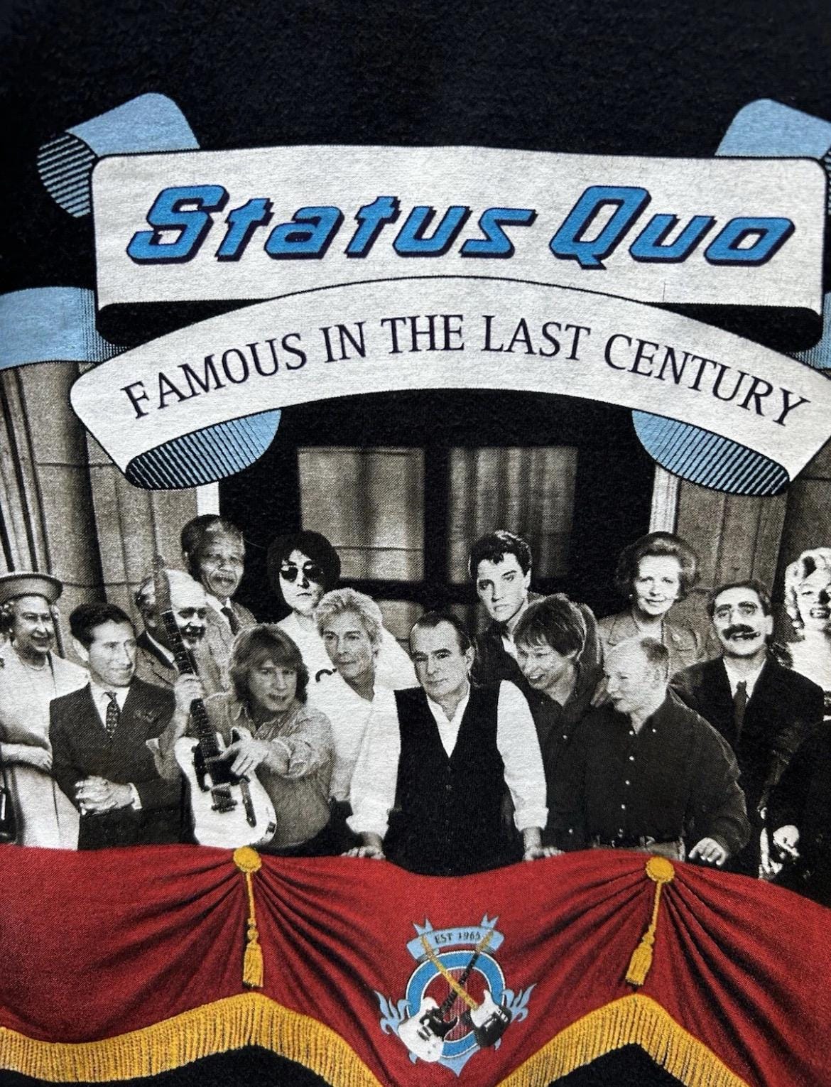 Vintage 2001 Status Quo Famous In The Century Tour T-shirt Size L